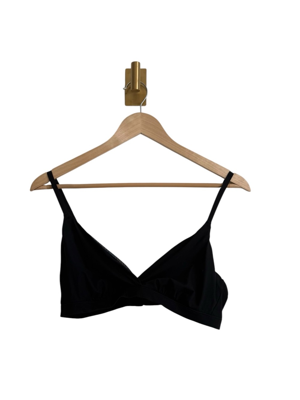 InLyric Black Wireless Bralette Triangle Bra Soft Stretch Women's Large NWOT